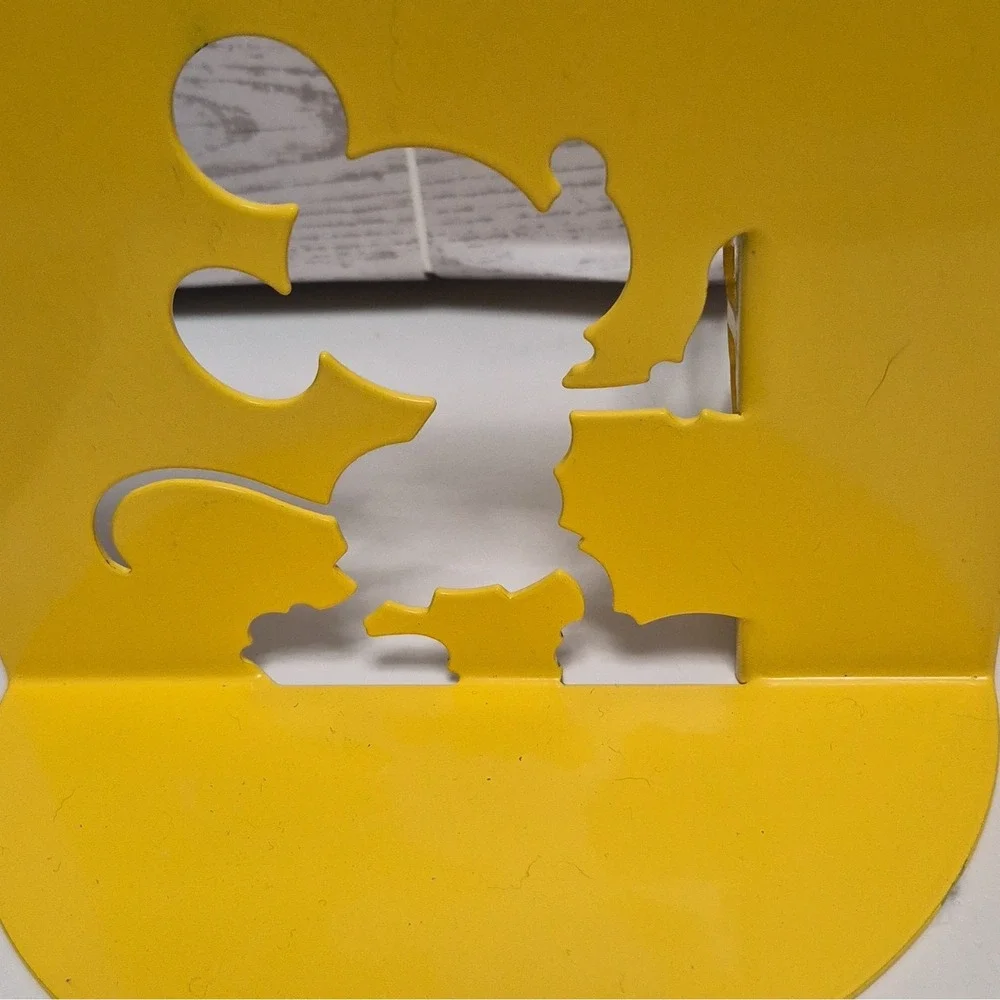 Möller Design Mickey Mouse Bookends Michael Graves Yellow Metal Disney Set Of 2